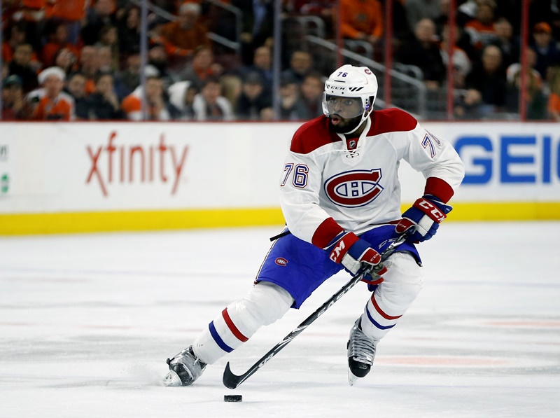 Kanadský dvojnásobný olympijský vítěz Shea Weber opouští v NHL Nashville a odchází do Montrealu výměnou za dalšího obránce P.K. Subbana (na snímku).