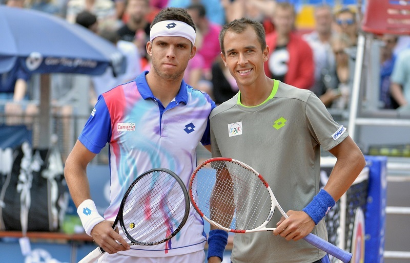Tenisté pro debl Jiří Veselý a Lukáš Rosol.