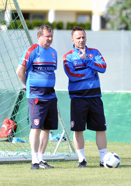 Pavel Vrba a Karel Krejčí jako trenéři české reprezentace.