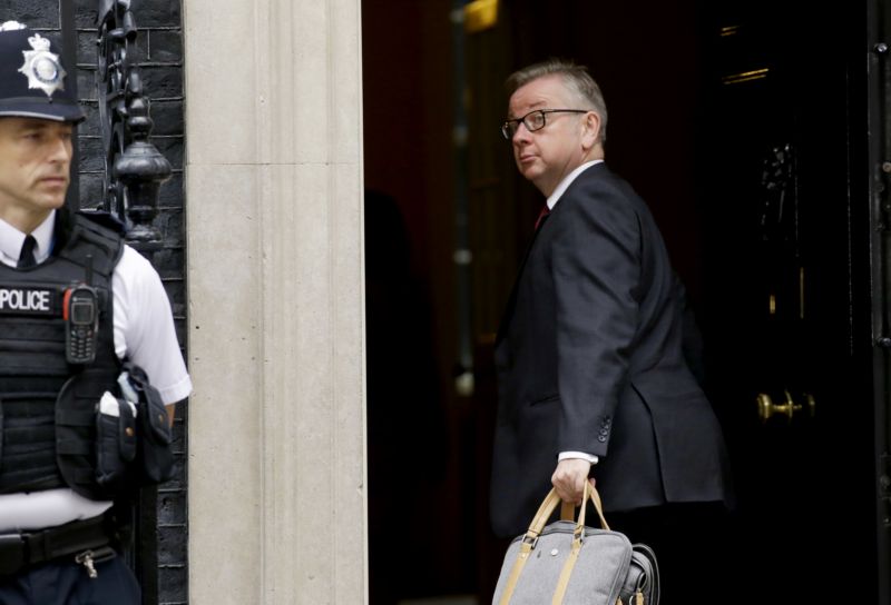 Britský ministr spravedlnosti Michael Gove.