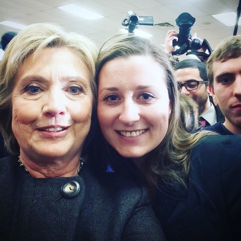 Natálie Babjuková s Hilary Clintonovou.