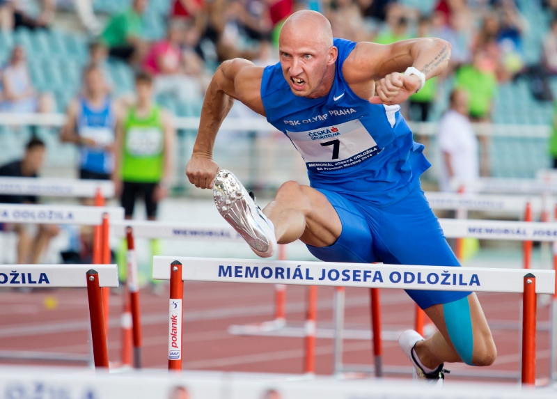 Český překážkář Petr Svoboda.