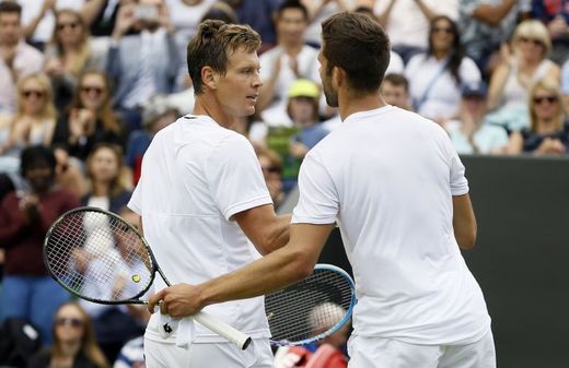 Tomáš Berdych (vlevo) a Jiří Veselý.
