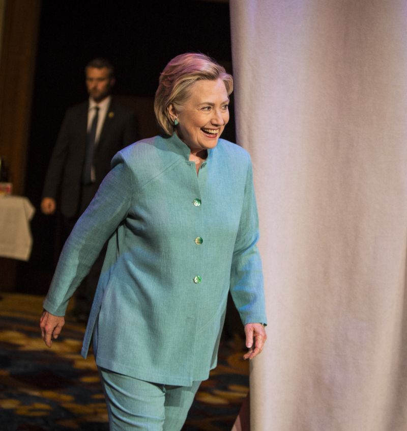 Kandidátka na prezidentku USA Hillary Clintonová.