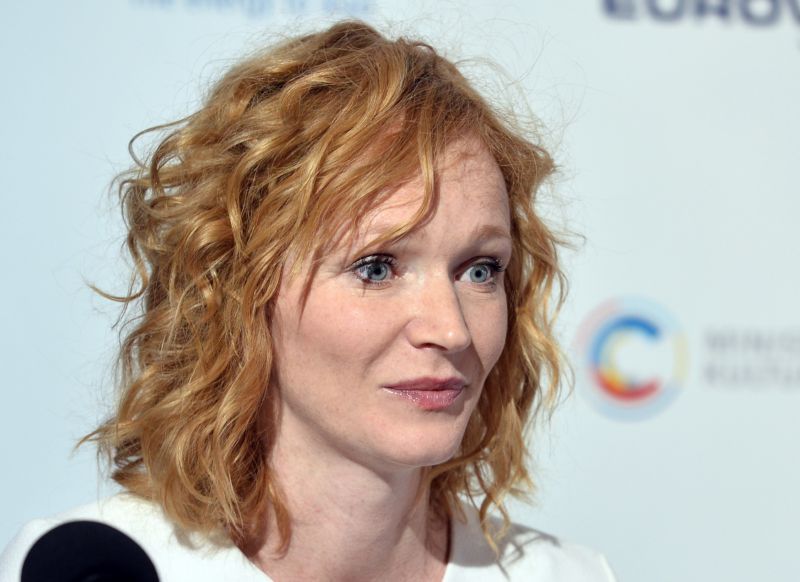 Herečka Aňa Geislerová na Mezinárodním filmovém festivalu Karlovy Vary.