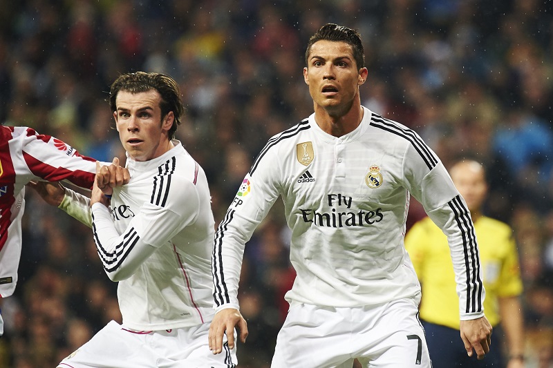 Gareth Bale (vlevo) a Cristiano Ronaldo. 