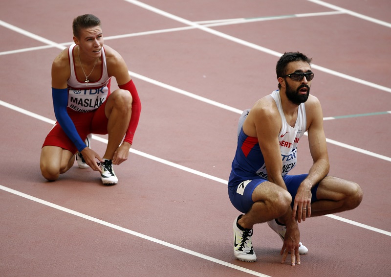 Sprinter Maslák na fotce s vítězem své disciplíny. 