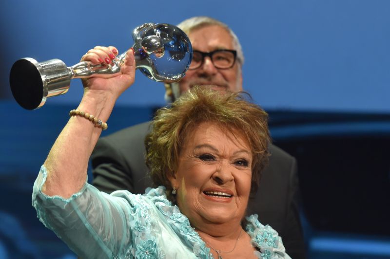 Jiřina Bohdalová na filmovém festivalu v Karlových Varech.