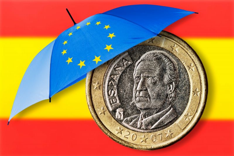 Španělské 1 euro (ilustrační foto). Španělské 1 euro (ilustrační foto).