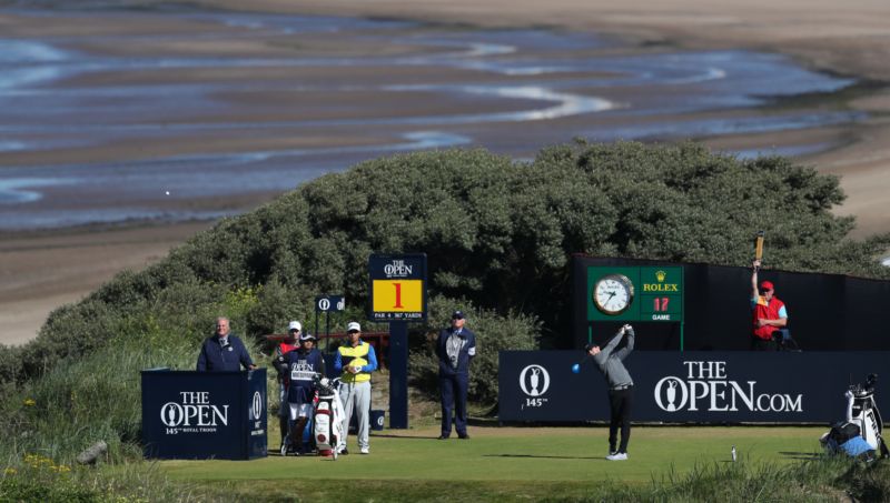 Golfisté na British Open.