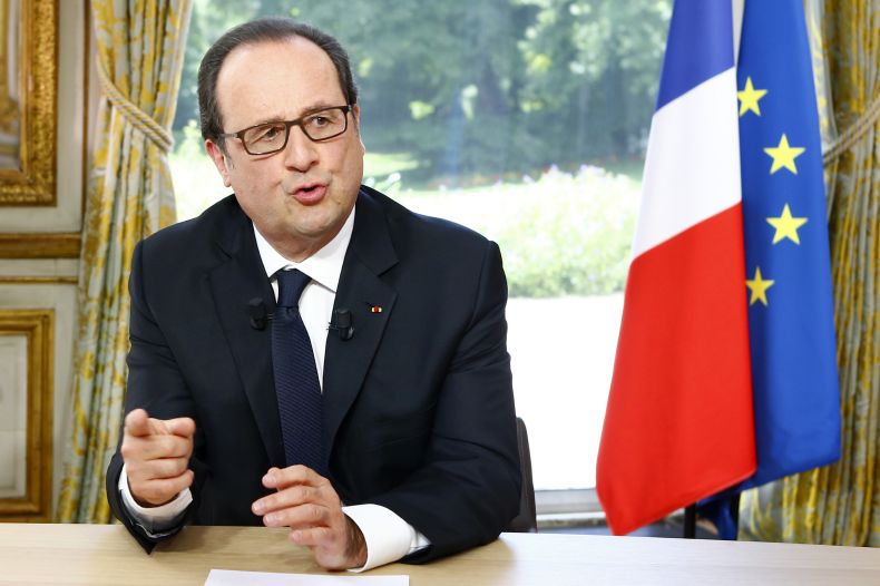 Francouzský prezident François Hollande.