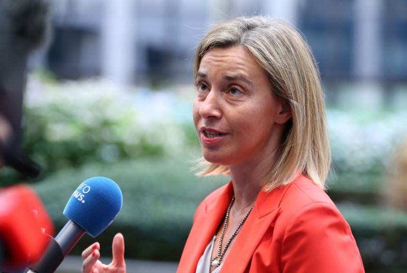 Místopředsedkyně Junckerovy komise a šéfka evropské diplomacie Federica Mogheriniová.