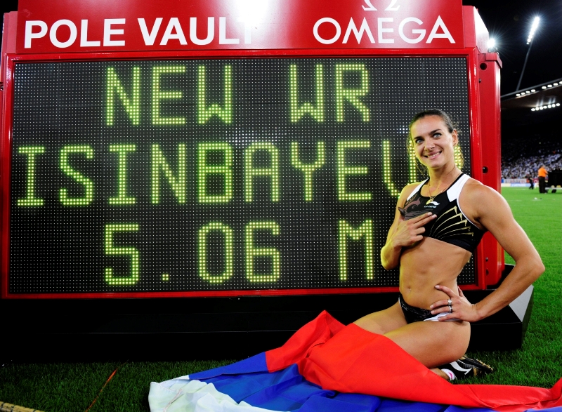 Jelena Isinbajevová (34), skok o tyčidržitelka 28 světových rekordů, zlato z OH 2004, 2008, bronz z OH 2012, trojnásobná mistryně světa Jelena Isinbajevová (34), skok o tyčidržitelka 28 světových rekordů, zlato z OH 2004, 2008, bronz z OH 2012, trojnásobná mistryně světa