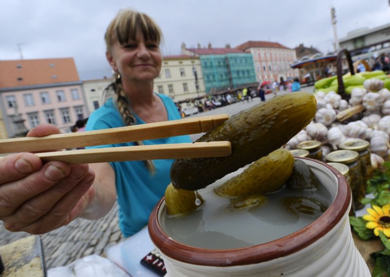 Ochutnávka rychlokvašek na Slavnostech okurek. Ochutnávka rychlokvašek na Slavnostech okurek.