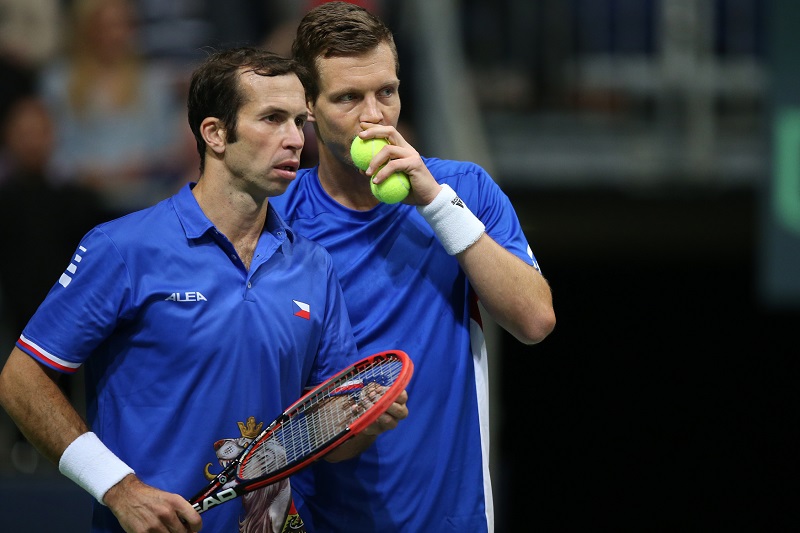 Čeští tenisté Tomáš Berdych a Radek Štěpánek.