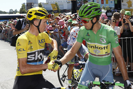 Peter Sagan a Chris Froome.