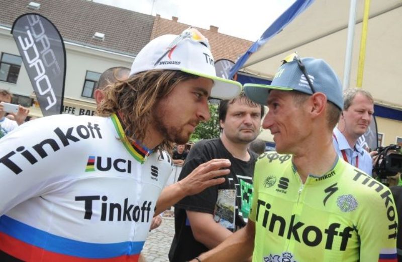 Peter Sagan (vlevo) a Roman Kreuziger.