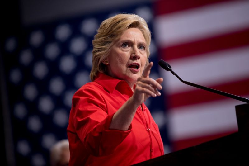 Prezidentská kandidátka Hillary Clintonová. Prezidentská kandidátka Hillary Clintonová.