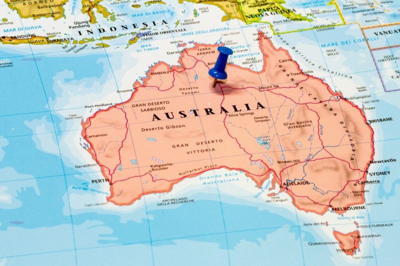 Austrálie se posouvá.