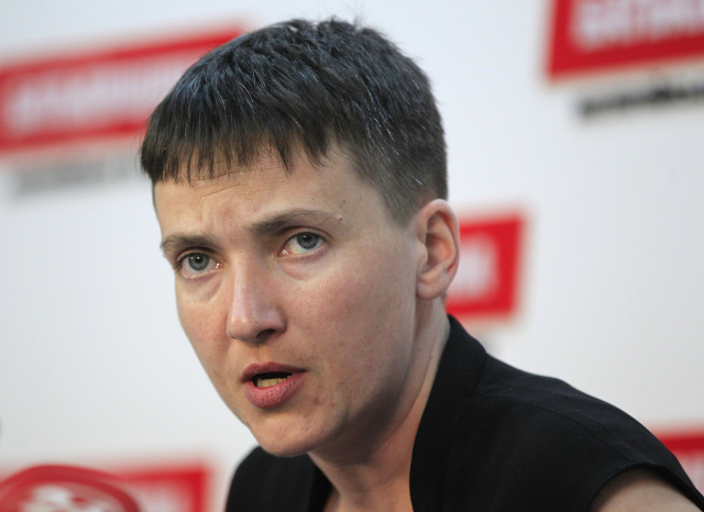 Ukrajinská poslankyně Nadija Savčenková. Ukrajinská poslankyně Nadija Savčenková.