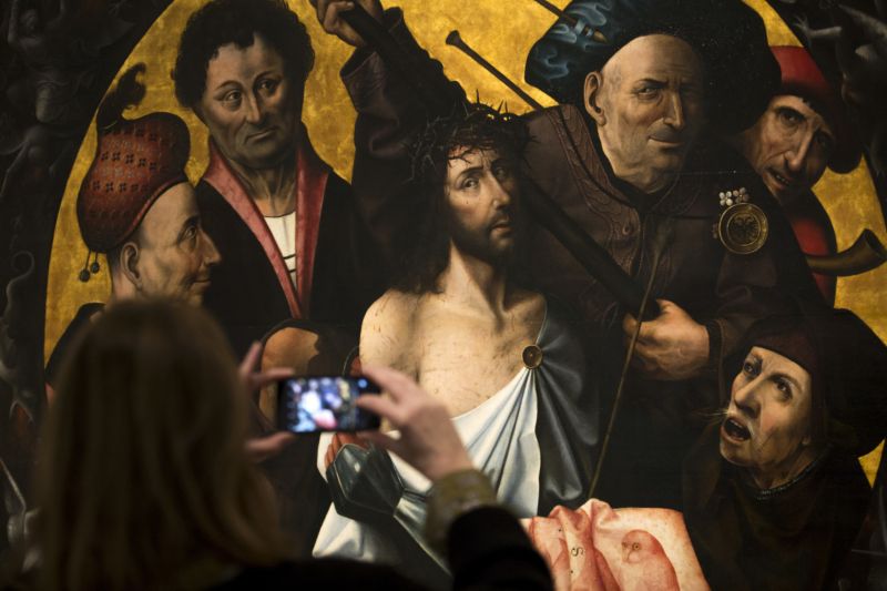 Hieronymus Bosch: Kristus korunován trním. Hieronymus Bosch: Kristus korunován trním.