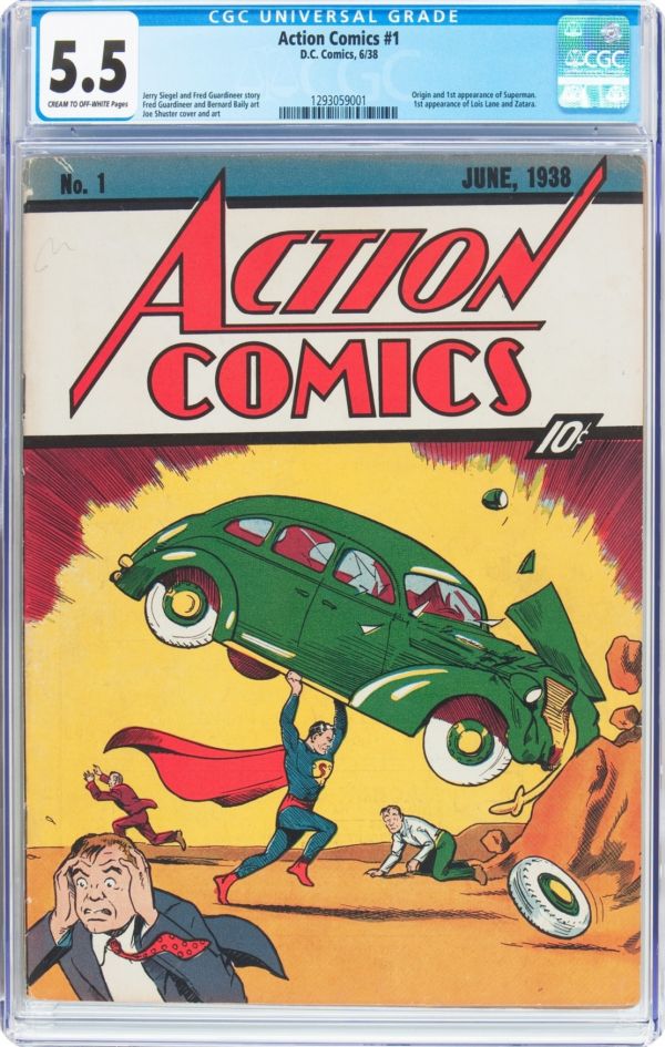 Komiks je z roku 1938 a v té době se prodával za deset centů.