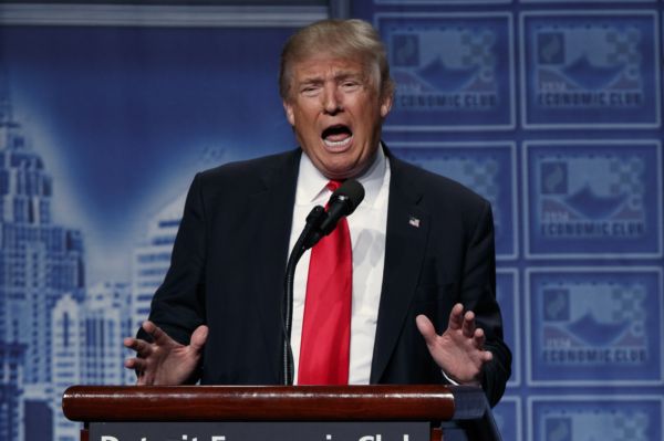 Republikánský kandidát na prezidenta USA Donald Trump.