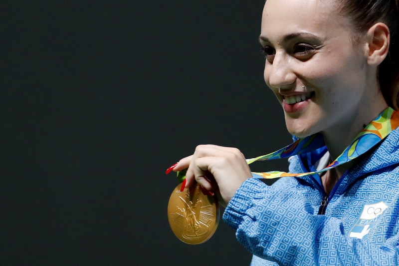Olympijská vítězka ve sportovní střelbě Anna Korakakiová.