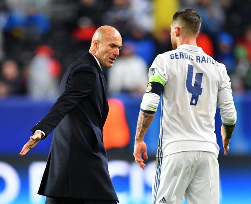 Zinedine Zidane a Sergio Ramos.