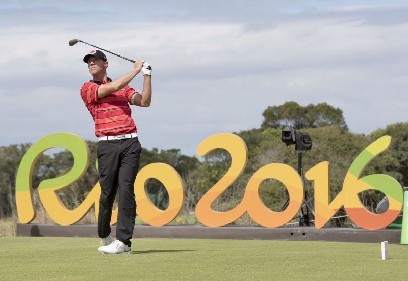Golfista Graham DeLaet v olympijském Riu.