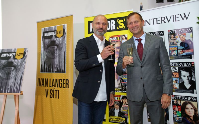 Bývalý ministr vnitra a autor knihy V síti Ivan Langer a majitel mediálního domu Empresa Media Jaromír Soukup.