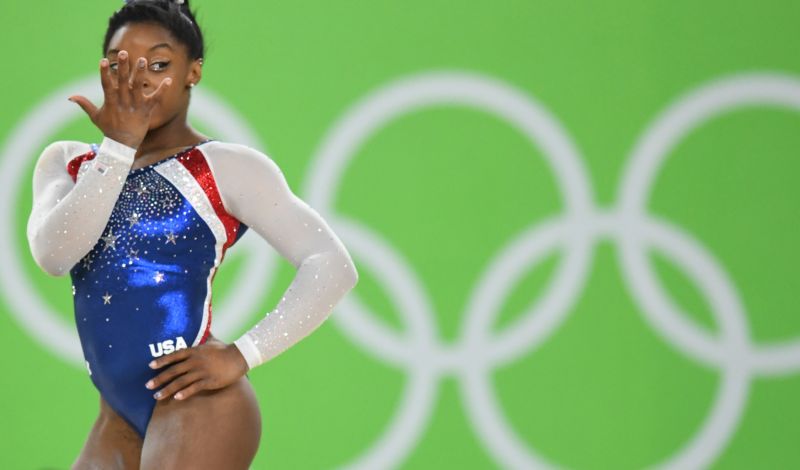 Americká gymnastka Simone Bilesová.