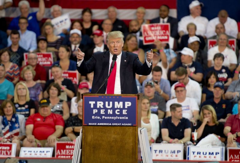 Prezidentský kandidát Donald Trump. 