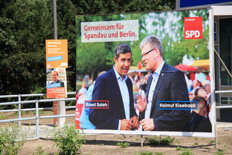 Volební billboard německé sociální demokracie (SPD) v Berlíně.