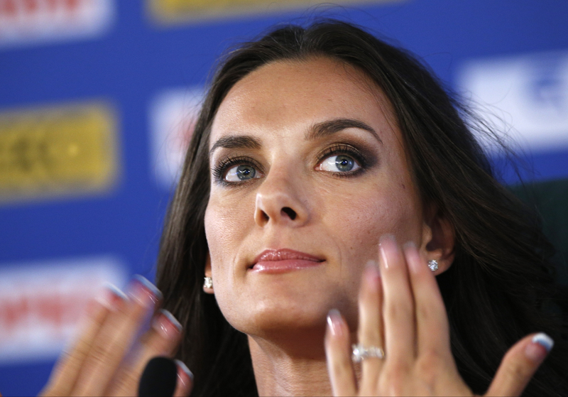 Ruská tyčkařka Jelena Isinbajevová.