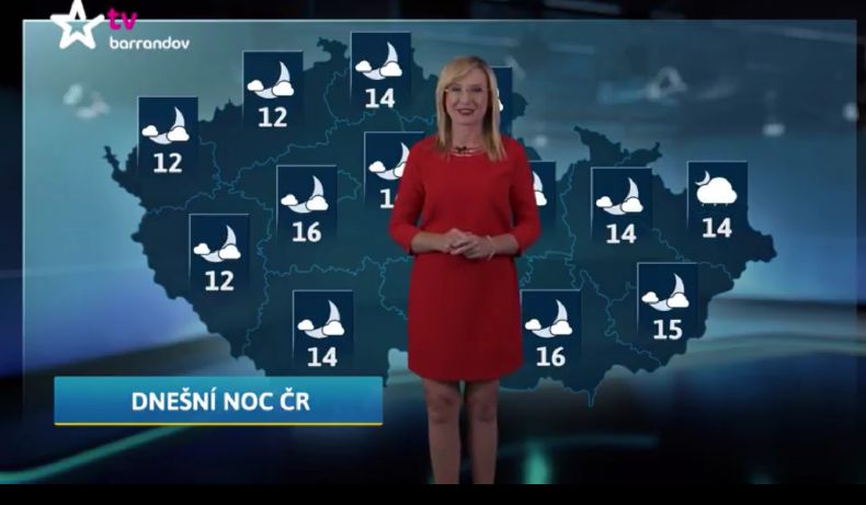 Štěpánka Duchková v relaci Nejlepší počasí. Štěpánka Duchková v relaci Nejlepší počasí.