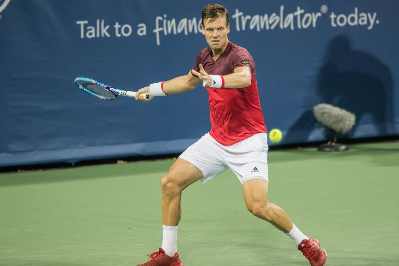 Tomáš Berdych na turnaji v Cincinnati.