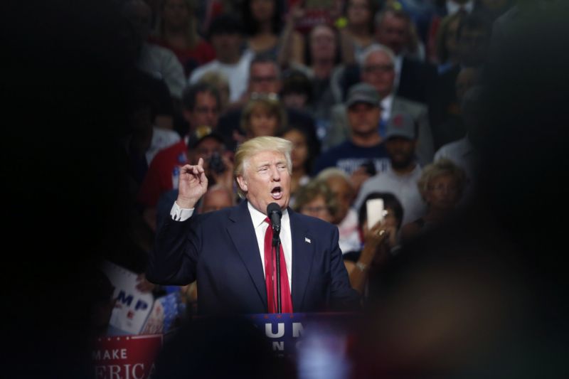 Prezidentský kandidát Donald Trump. 