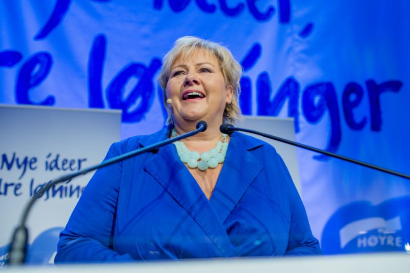Norská premiérka Erna Solbergová.