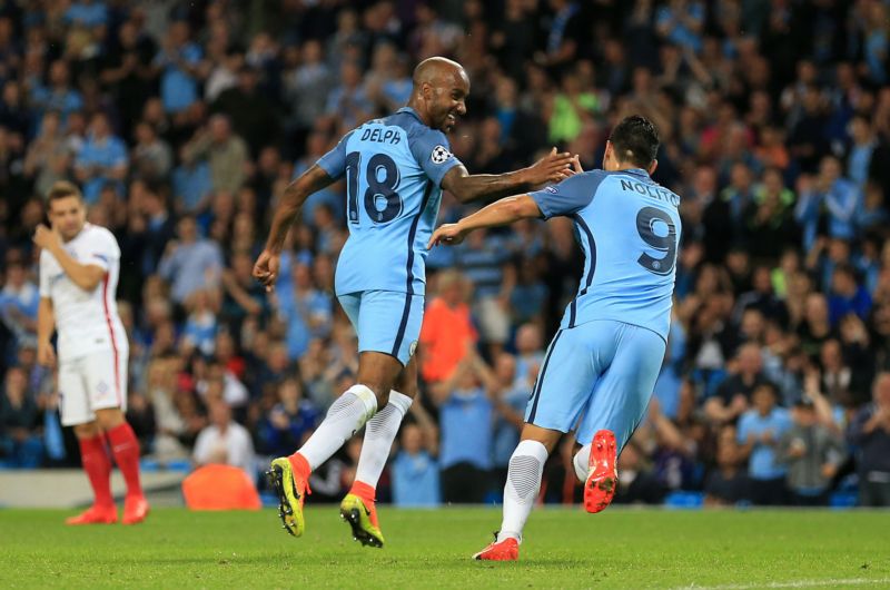 Radost fotbalistů Manchesteru City. 