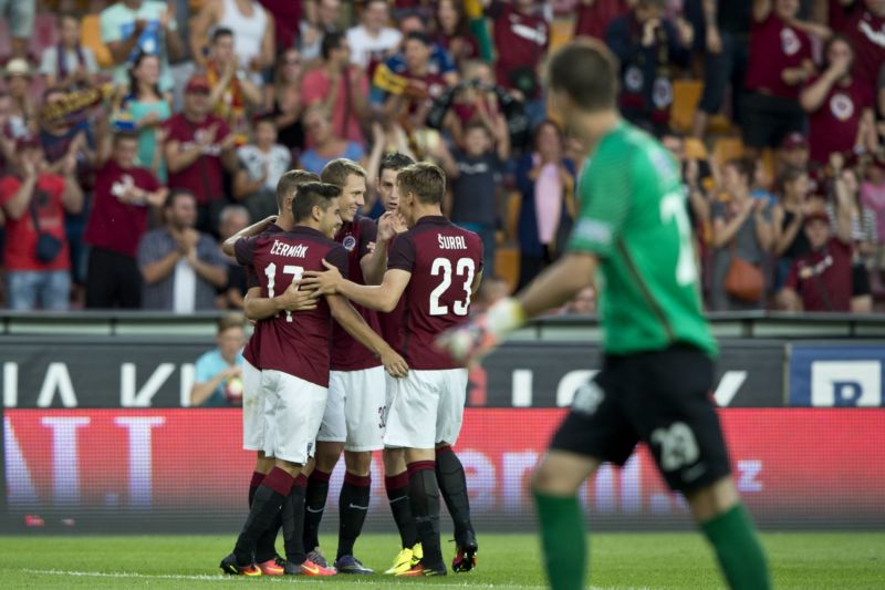 Radost fotbalistů Sparty.