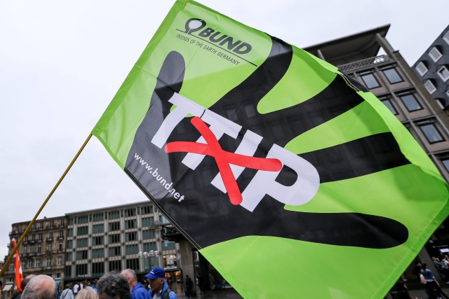 Protesty proti TTIP v Německu.