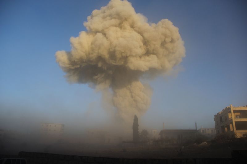 Bombardování Aleppa (ilustrační foto).