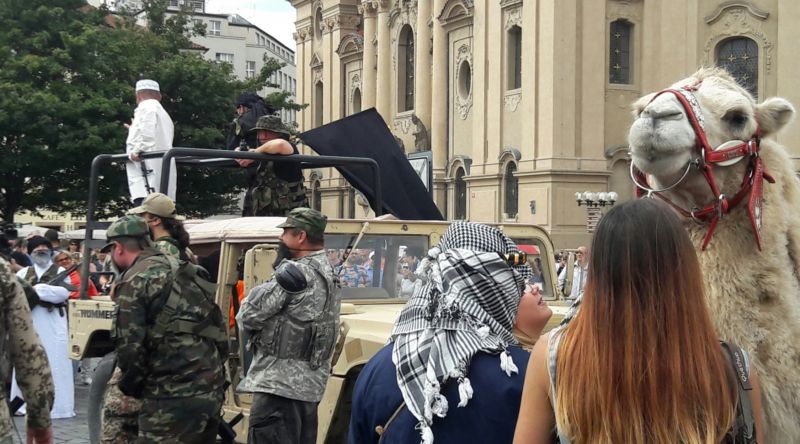 Konvičkova akce na Staroměstském náměstí. Konvičkova akce na Staroměstském náměstí.