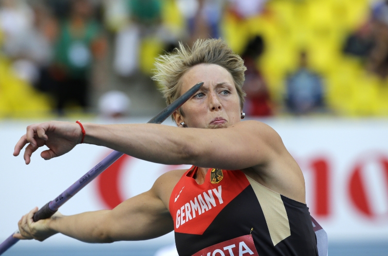 Německá oštěpařka Christina Obergföllová.