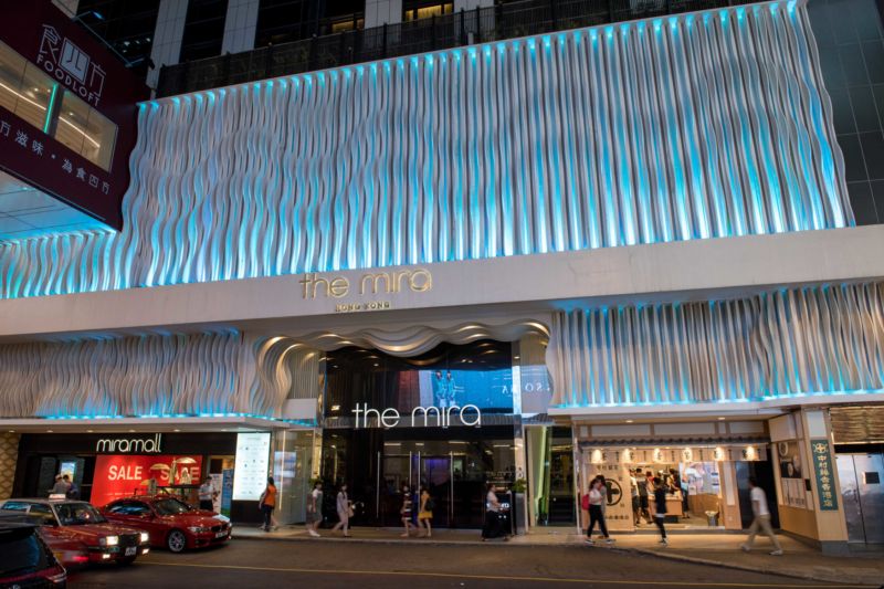 Hotel Mira v Hongkongu. 