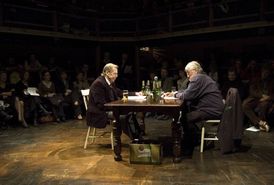 Charta 77. Pavel Landovský a Václav Havel.