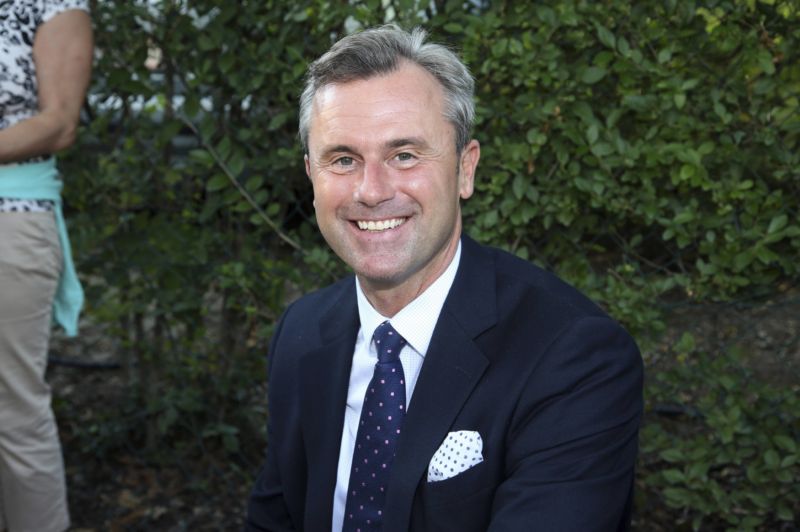 Kandidát na prezidenta Norbert Hofer. 