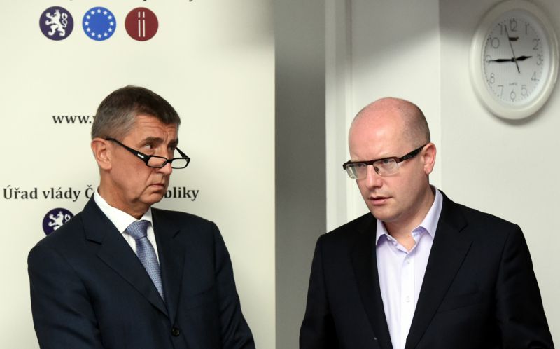 Andrej Babiš na snímku s Bohuslavem Sobotkou. 