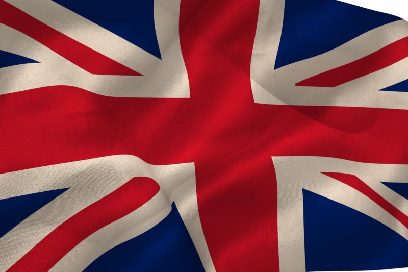 Britská vlajka. 